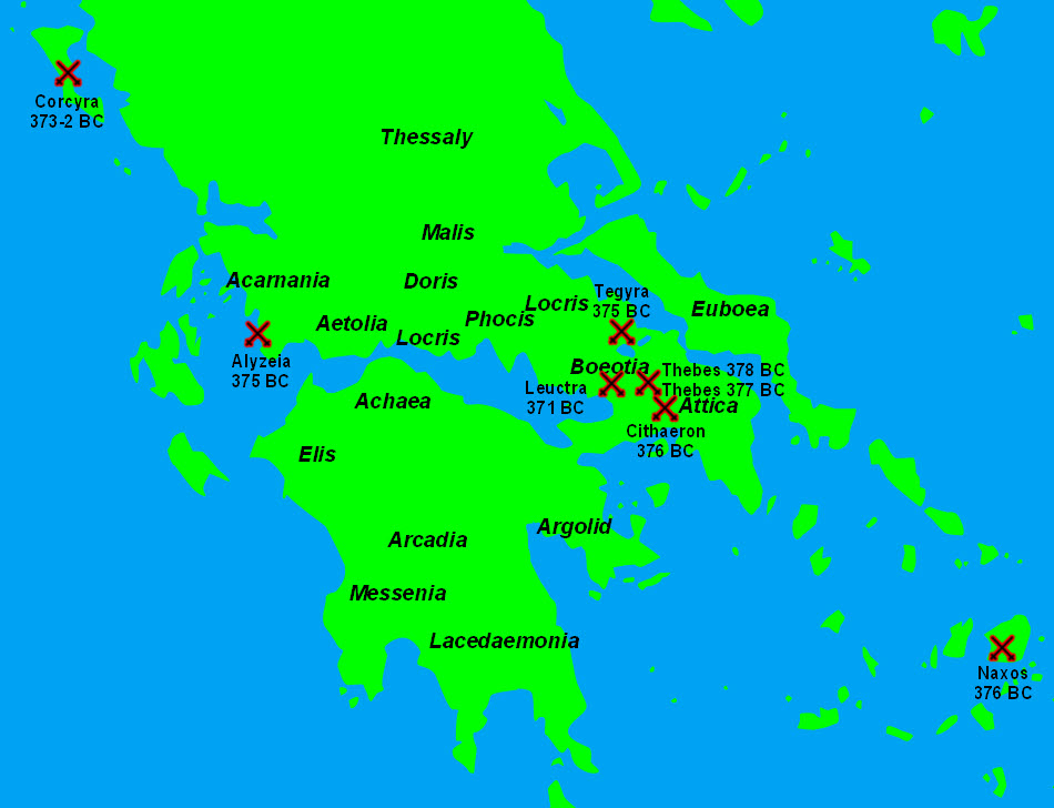Battles of the Theban-Spartan War, 379-371