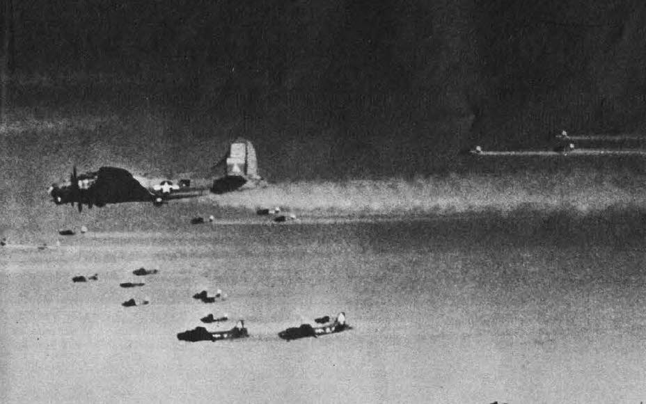 Formation of Boeing B-17Gs on way to Breman (2 of 2) 
