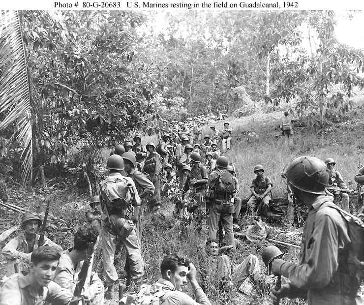 US Troops on Guadalcanal. 