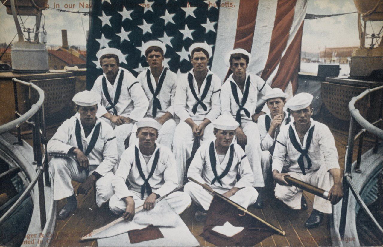 Signalmen, USS Massachusetts (BB-2), 1900s 