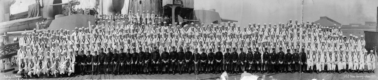 Officers and Crew, USS New Jersey (BB-16), Boston 1919 