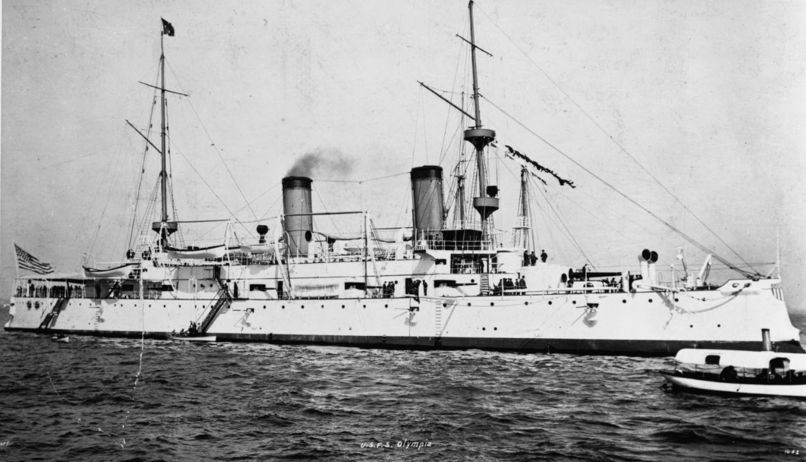 USS Olympia (C-5) returning to New York, 1899 
