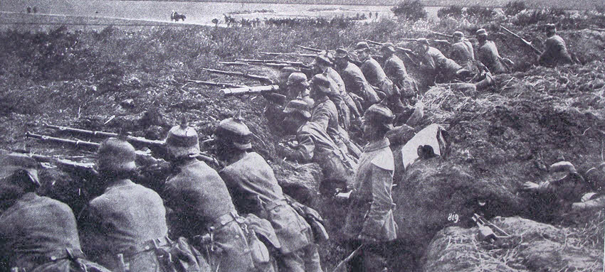 German Troops on Trench Exercises, c.1914 