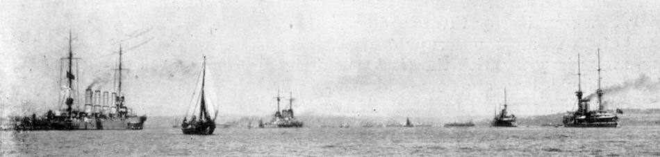 Picture showing SMS Breslau and SMS Goeben