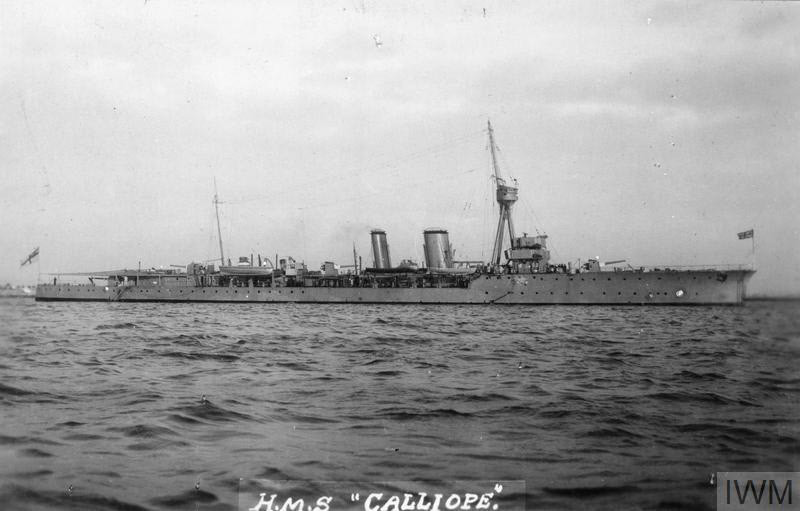 HMS Calliope from the right 