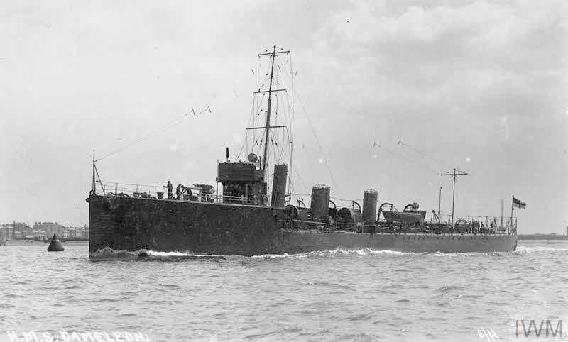 HMS Cameleon from the left 