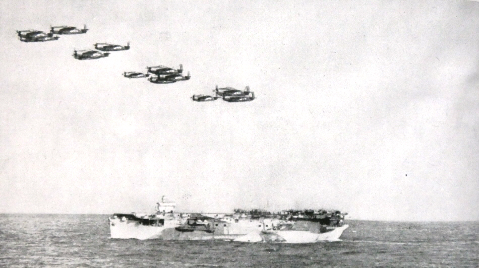 Grumman Wildcats over HMS Pursuer