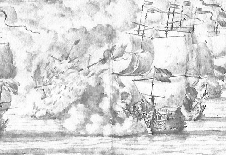 Loss of the Eendracht at Lowestoft, 1665