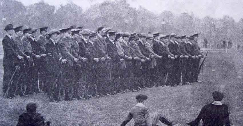 Recruits Drill in Hyde Park, 1914 