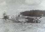 Crashed Spitfire of No.322 Squadron 