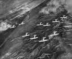 Republic P-47 Thunderbolts of 10th Air Force over Burma 