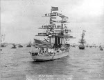 Crew Manning Yards of USS Boston (1884) 
