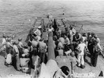Crew being briefed on fantail of USS Buck (DD-420), Sicily 