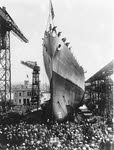 USS Chicago (CA-29) being launched, 10 April 1930 