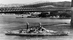 USS Colorado (BB-45) in front of Golden Gate Bridge 