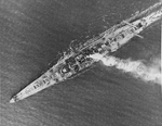 USS Denver (CL-58) from above 