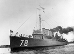 USS Evans (DD-78) at San Diego, 1920s 