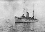 USS Galveston (C-17) on Manila Bay Target Range, 1916 