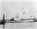 USS Kearsarge (BB-5) as Crane Ship No.1 testing crane 