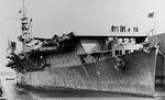 USS Langley (CVL-27) from the front 