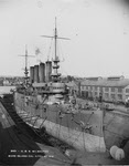 USS Milwaukee (C-21) in Mare Island Drydock, 1916 