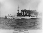 USS New Hampshire (BB-25) on Standardization Trial, Maine, 1907 