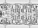 Plan of amidships section of main deck, USS Ohio (BB-12)