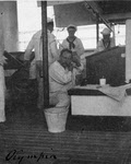 Crew of USS Olympia (C-5) shaving, c.1898-99 