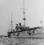USS Raleigh (C-8) in Spanish-American War colours 