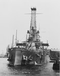 USS Rhode Island (BB-17) with mixed masts, 1909 
