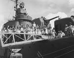 Chamorro visitors on USS Swanson, 1945 