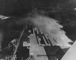 USS Tuscaloosa (CA-37) in heavy seas, 1940 