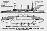 Alternative Design Three for USS Virginia (BB-13)