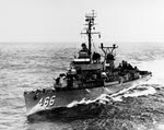 USS Waller (DD-466) at sea, July 1960