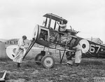 Avro 540 being serviced by WRAF 