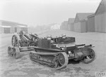 Carden-Loyd Mk VI Mortar Carrier towing 3.7in Howitzer 
