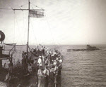 Sailors cheering HMS E-11 