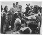 Captain H.C. James with the children of Kunming 