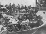 Transferring between the boats at Dunkirk 