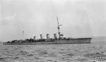 HMS Cordelia at a buoy 