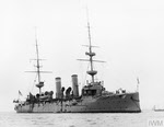 HMS Dido from the right 