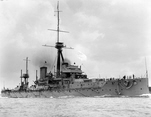 Side view of HMS Dreadnought 