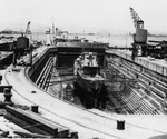 HMS Hunter in drydock at Gibraltar, c.1937-38 