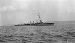 HMS Inconstant at a buoy, 1917 