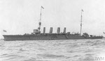 HMS Nottingham from the left 