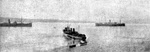 HMS Scourge towing boats at Anzac landings 