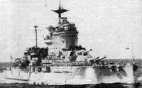 HMS Warspite after her second refit