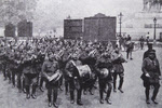 King Albert's Band outside Royal Albert Hall, c 1918 