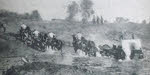 Russian artillery retreating, Vistula Front, 1915 