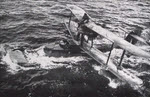 Supermarine Walrus being towed onto towed net 